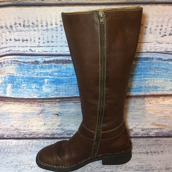 Born Brown Leather Tall Riding Boots W9777 sz 6 - Picture 4 of 8